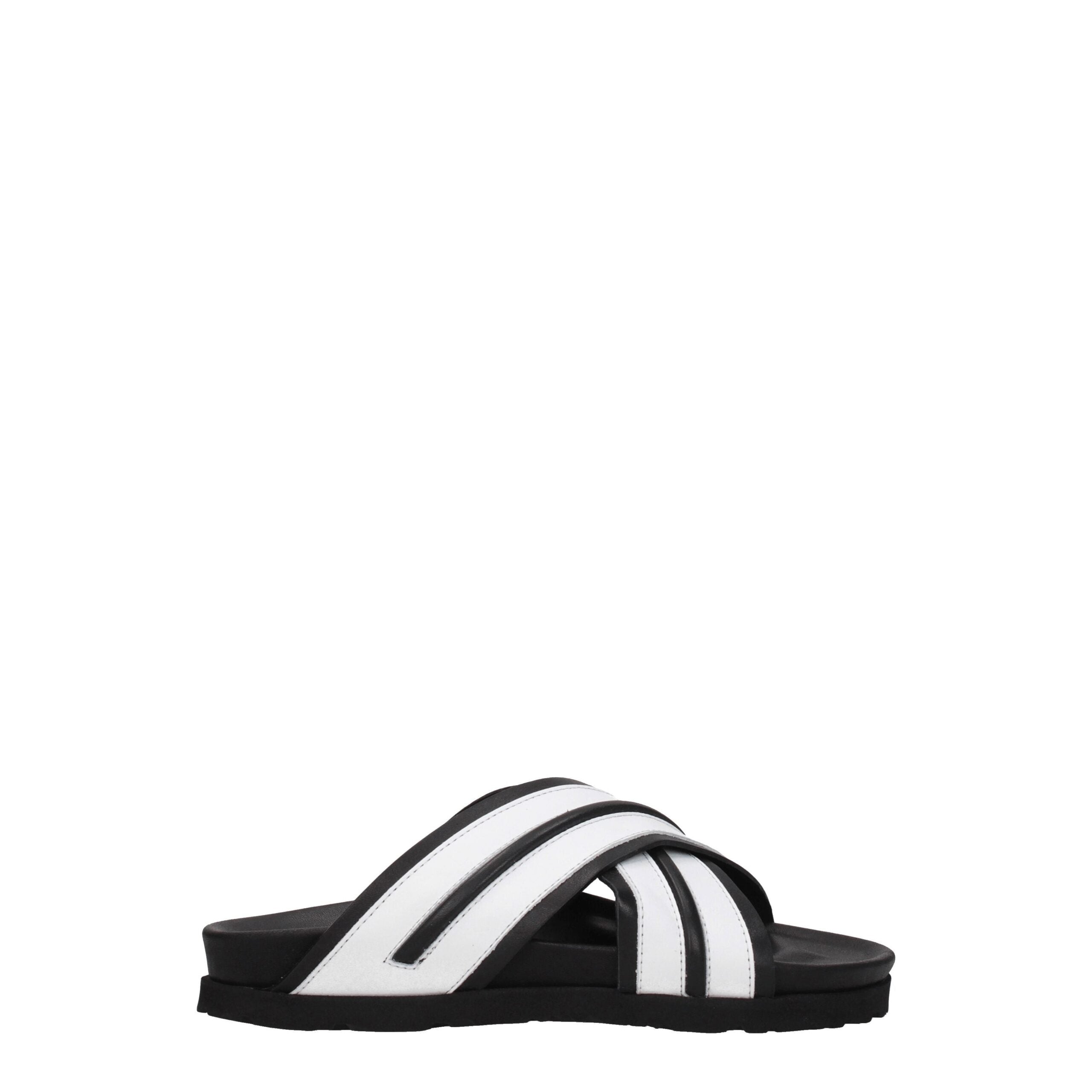 Palm Angels White Leather Slipper